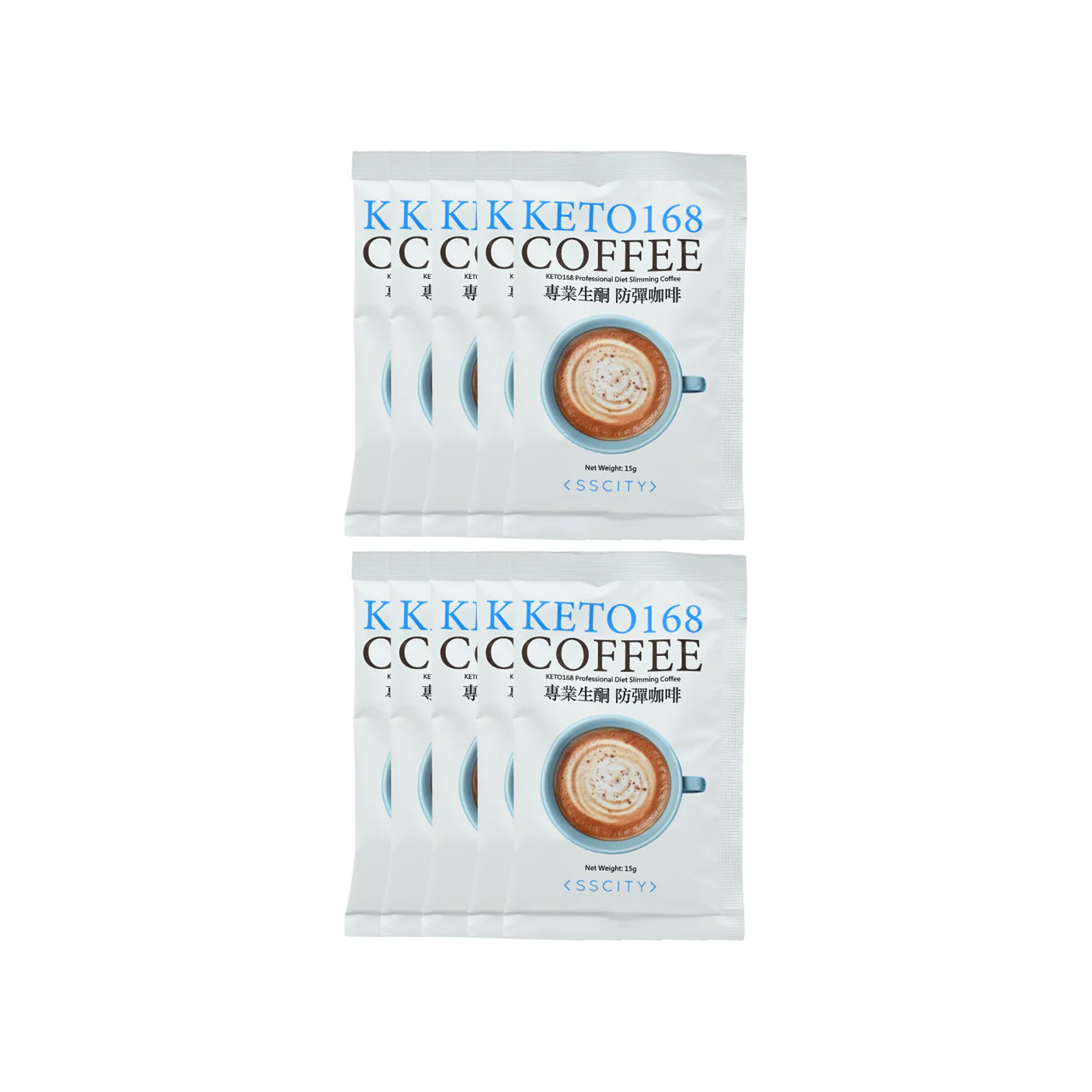SSCITY KETO168 Professional Diet Slimming Coffee 15g x 10pcs - Image 4
