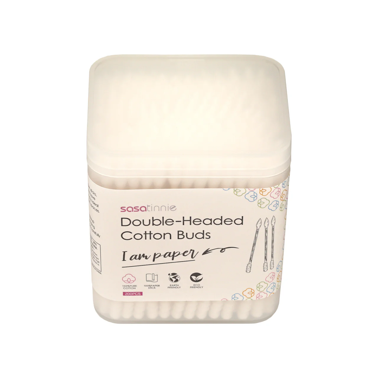 Sasatinnie Double-headed Cotton Buds 200pcs - Image 4