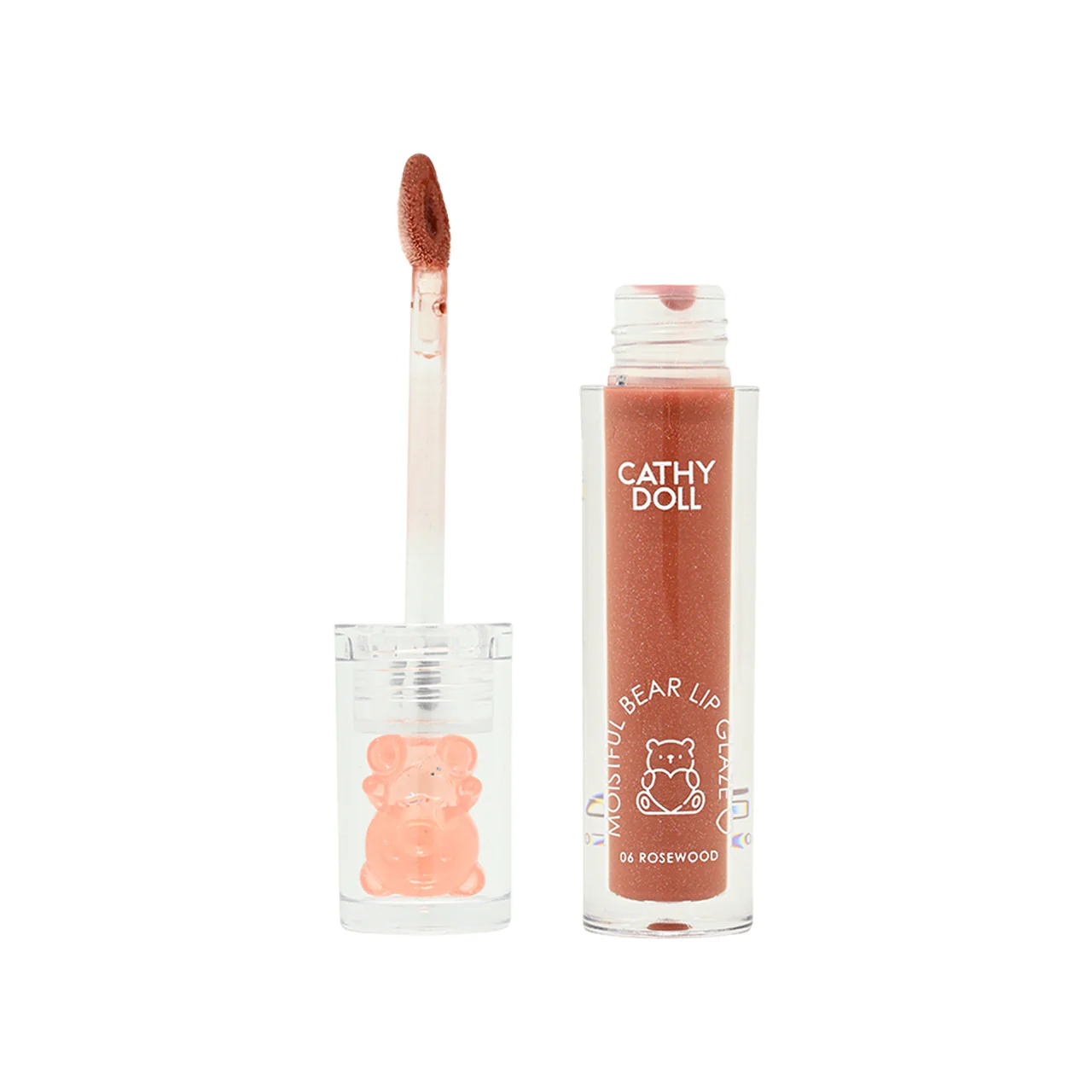 Cathy Doll Moistful Bear Lip Glaze #06 Rosewood 2.2g - Image 4