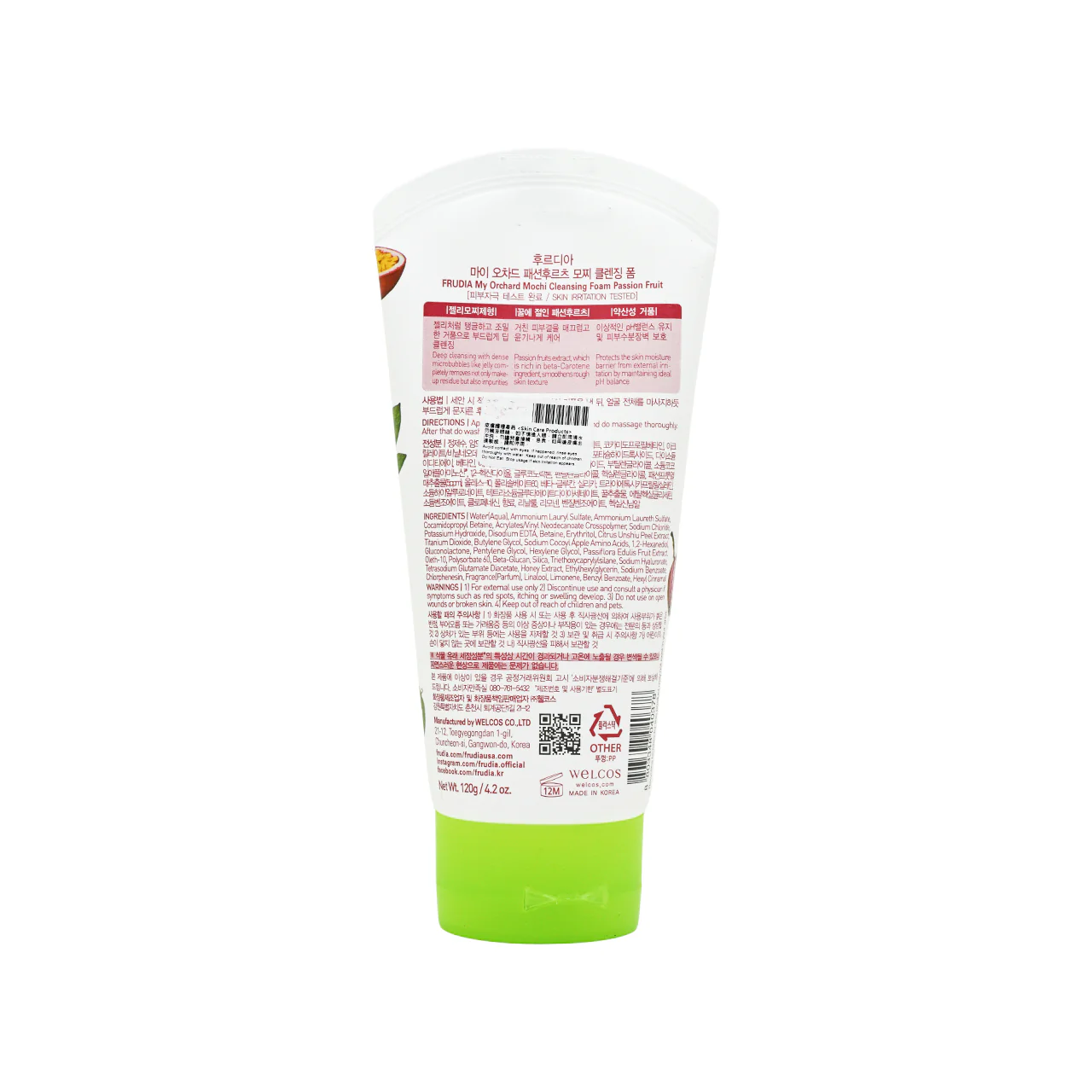Frudia My Orchard Mochi Cleansing Foam - Passionfruit 120g - Image 2