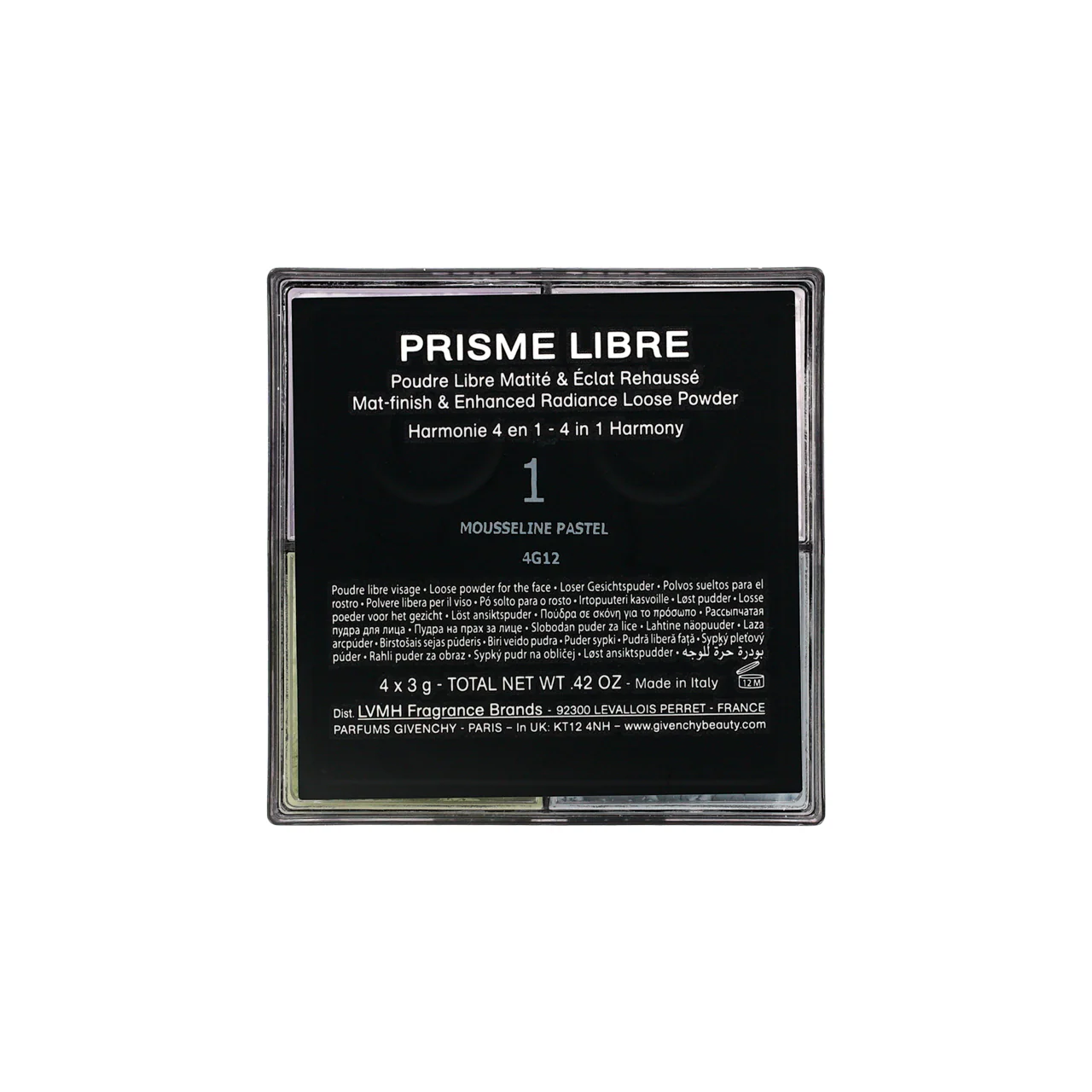 Givenchy Prisme Libre Mat-Finish &Enhanced Radiance Loose Powder #1 Mousseline Pastel 3g x 4 - Image 4