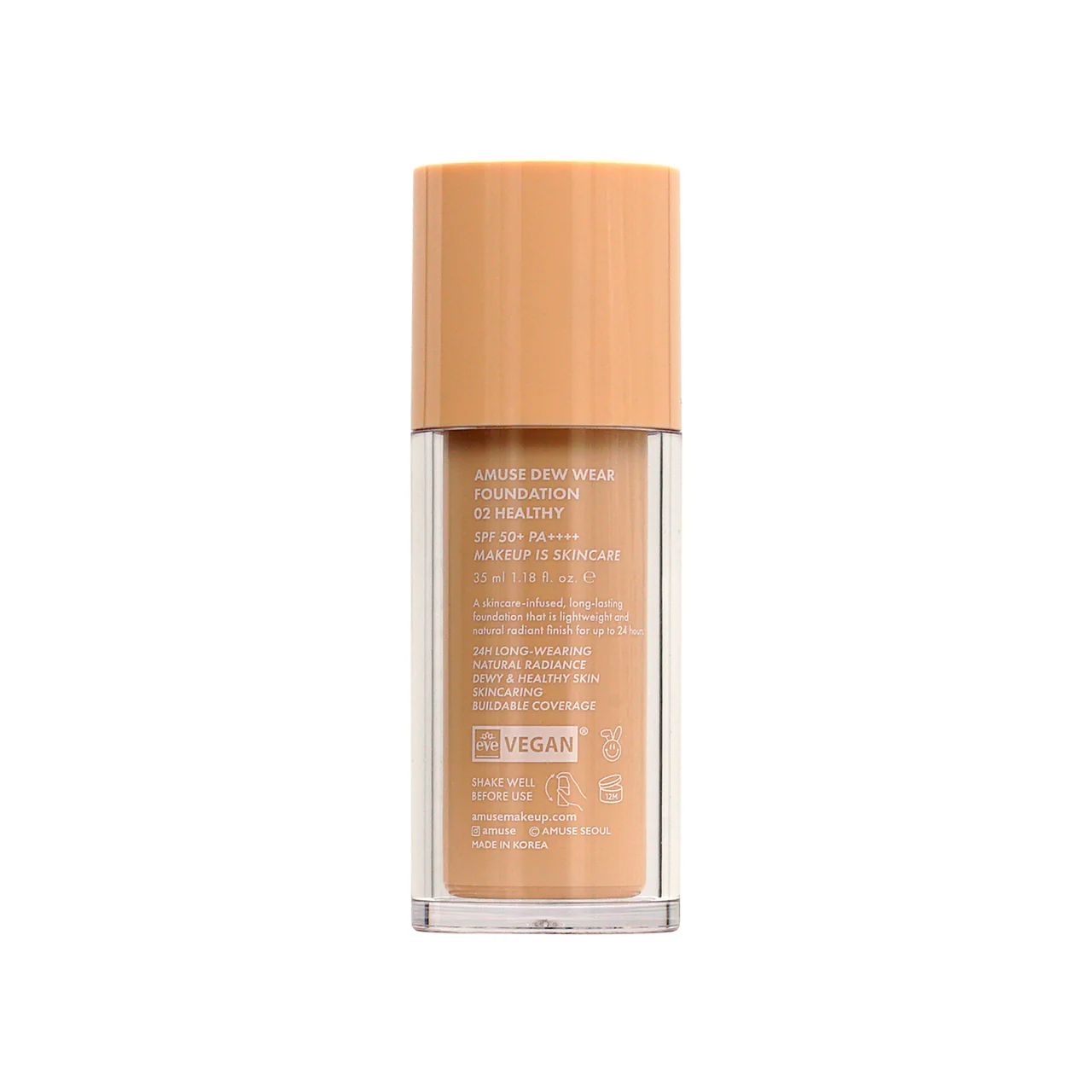 Amuse SPF50+PA++++ Dew Wear Foundation #02 Healthy 35ml - Image 3