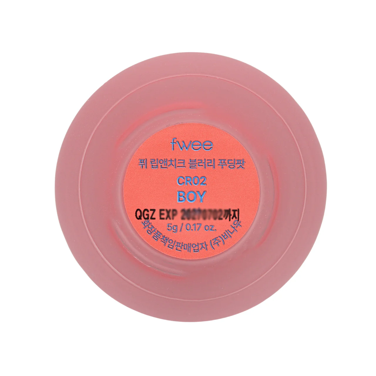 Fwee Lip &Cheek Blurry Pudding Pot #CR02 Boy 5g - Image 3