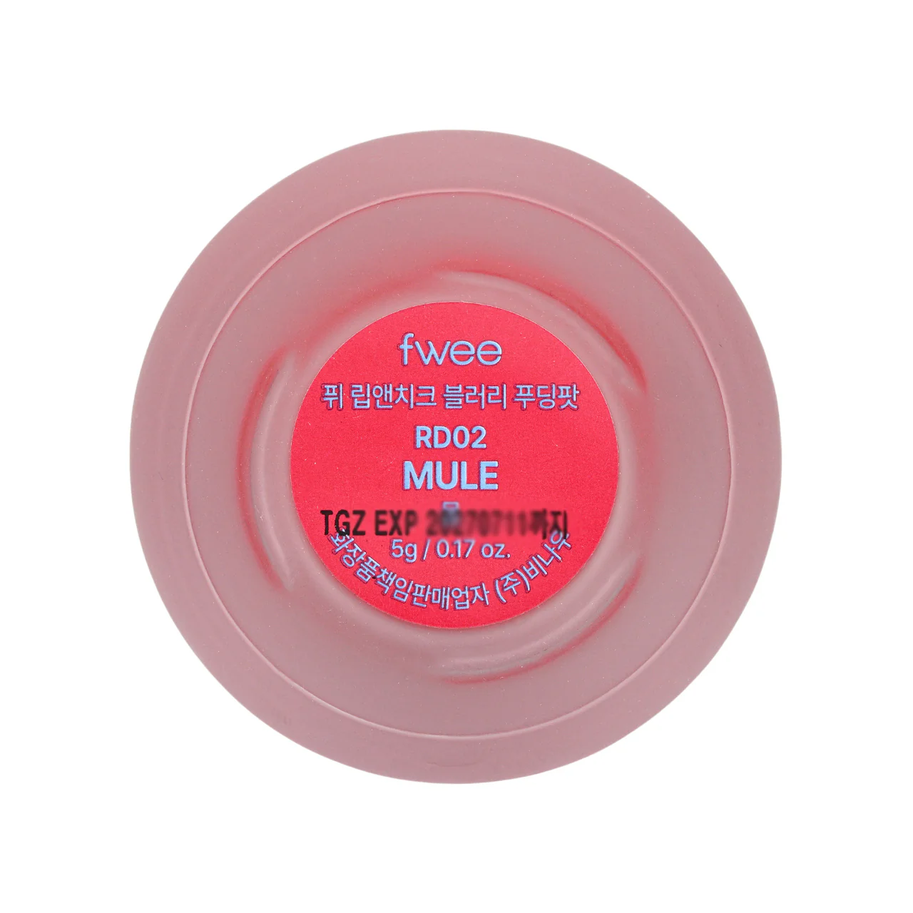 Fwee Lip &Cheek Blurry Pudding Pot #RD02 Mule 5g - Image 3