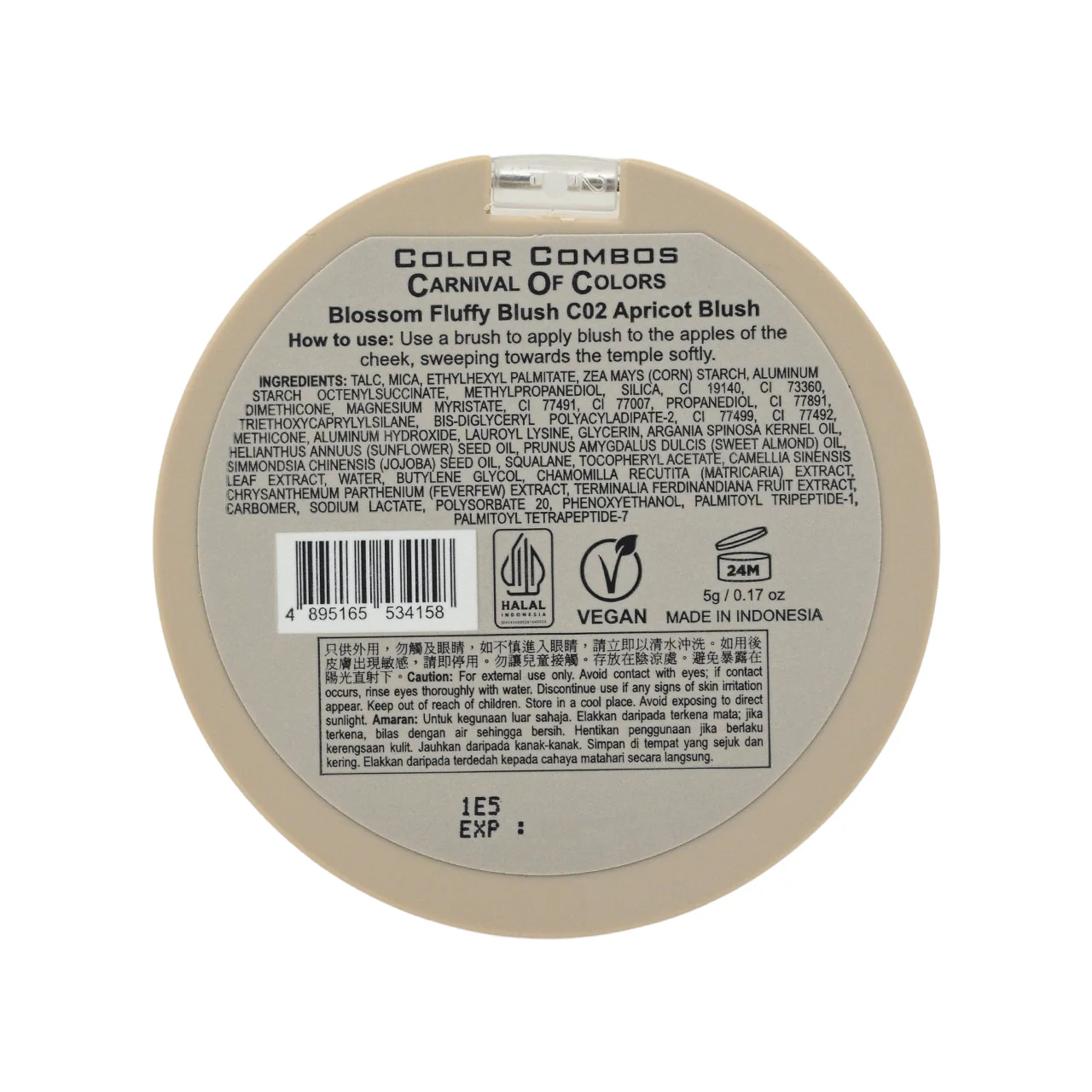 Color Combos Blossom Fluffy Blush #C02 Apricot Blush 5g - Image 2