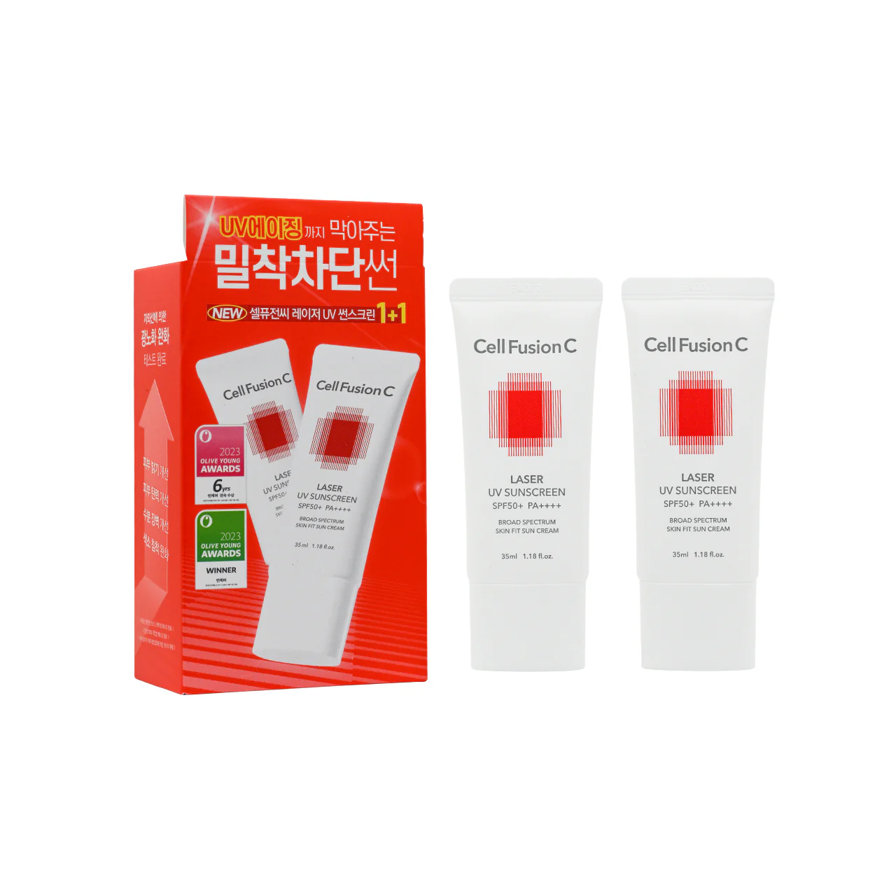 Cell Fusion C SPF50+PA++++ Laser UV Sunscreen 2pcs