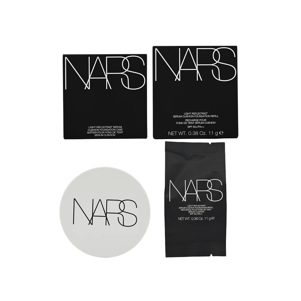 NARS Light Reflecting™ Serum Cushion Foundation SPF 50+/PA++ #Mont Blanc 2pcs-refill + case
