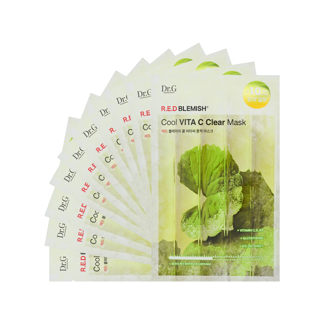 Dr.G R.E.D Blemish Cool VITA C Clear Mask 10pcs - Image 5
