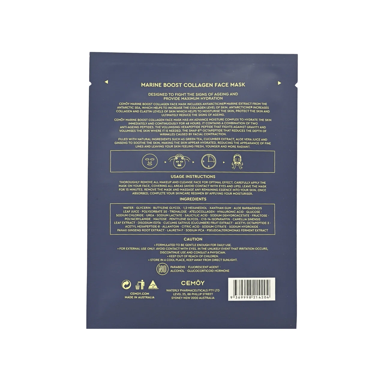 Cemoy Marine Boost Collagen Face Mask 5pcs - Image 4