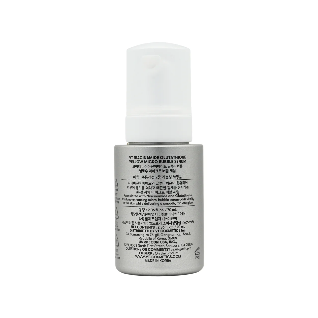 VT Niacinamide Glutathione Mint Micro Bubble Serum 70ml - Image 3