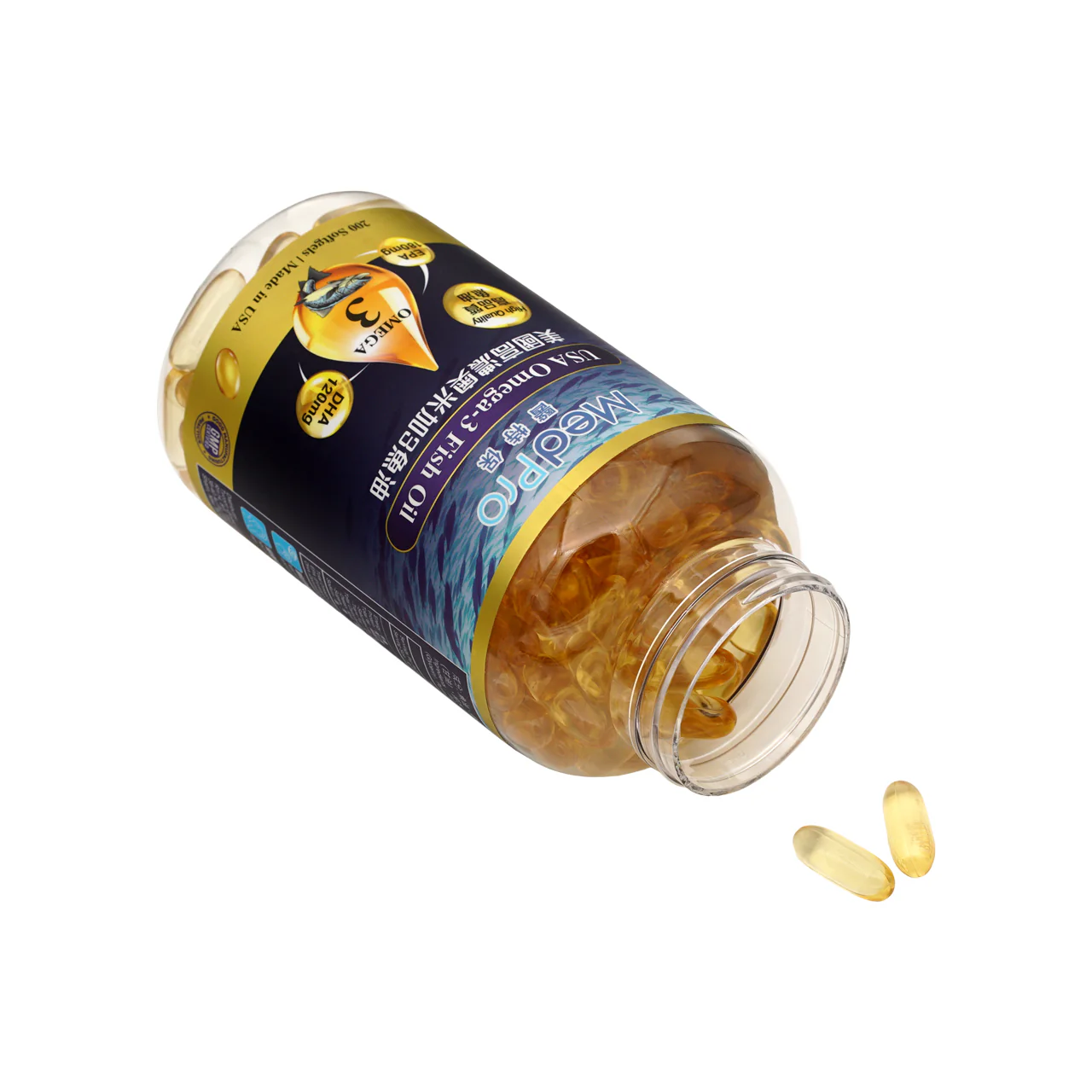 Medpro USA Omega-3 Fish Oil 200 softgel - Image 4