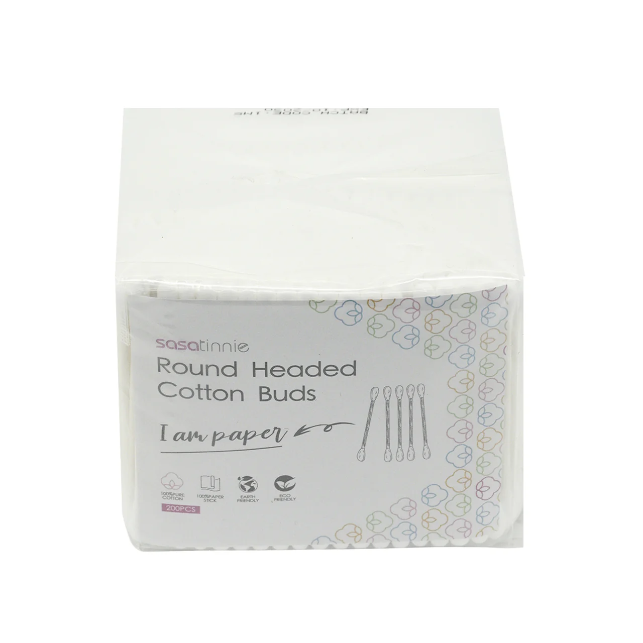 Sasatinnie Round Headed Cotton Buds Refill 200pc x 2 - Image 3