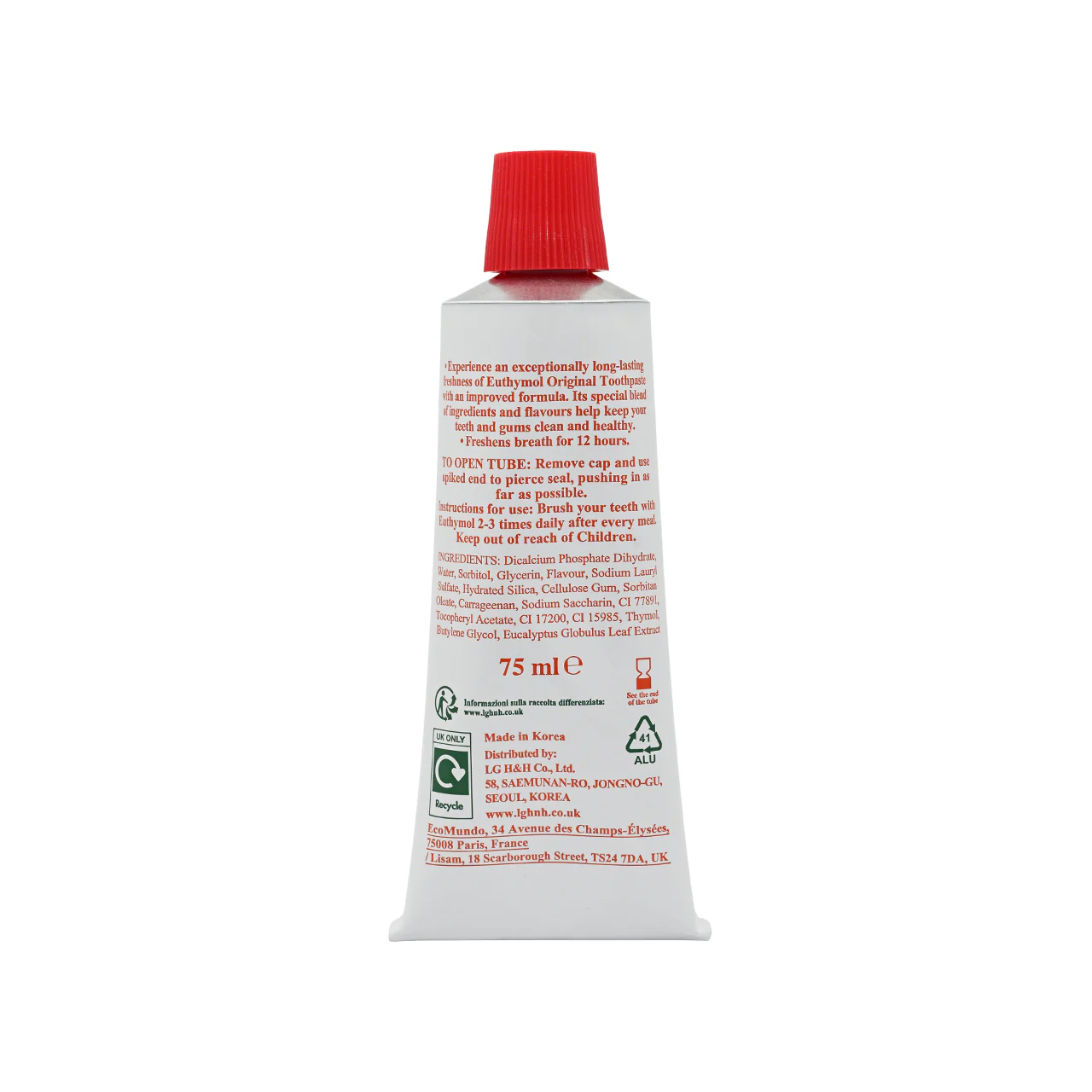 Euthymol Original Toothpaste 75ml - Image 3