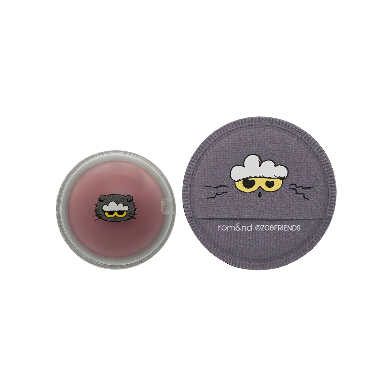 Rom&nd Zo&friends Juicy Roll Cheek Puff Edition #08 Kitten Grape 2pcs - Image 2